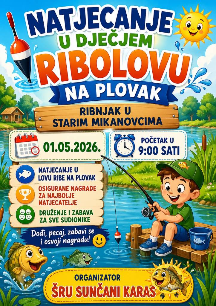 Natjecanje u dječjem ribo0lovu na plovak